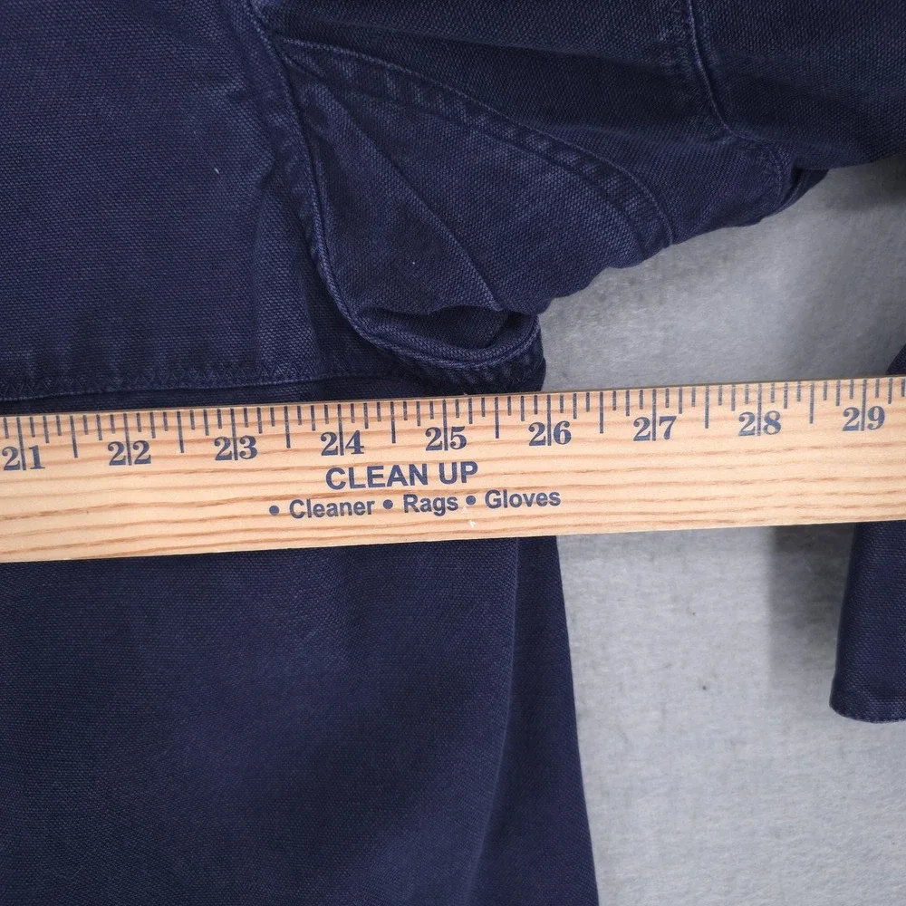 Vintage Polo Ralph Lauren Coat Mens Large Blue Fireman Clasp Canvas Nautical